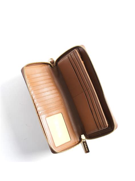 michael kors jet set travel travel continental wallet natural luggage|michael kors travel continental wallet.